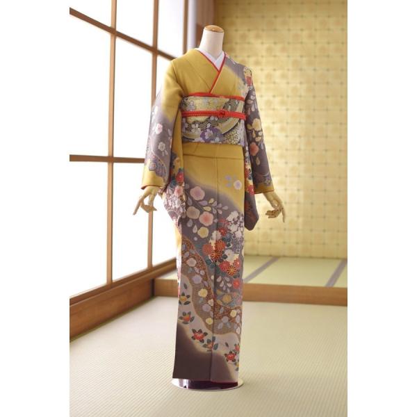 訪問着 レンタル 卒業式 母 着物 右近手しぼり辻が花 身長155cm〜170cm位 着物レンタル ...