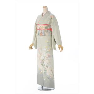 【新品♪夏着物】訪問着＊絽 長尺 辻が花 紫 略礼装 正絹 25H32 夏用絽訪問着 紫道長取りに辻が花 身長 154cm〜166cm位 レンタル