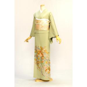 【新品♪夏着物】訪問着＊絽 長尺 辻が花 紫 略礼装 正絹 25H32 夏用絽訪問着 紫道長取りに辻が花 身長 154cm〜166cm位 レンタル