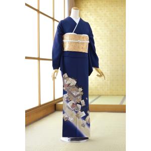 【新品♪夏着物】訪問着＊絽 長尺 辻が花 紫 略礼装 正絹 25H32 夏用絽訪問着 紫道長取りに辻が花 身長 154cm〜166cm位 レンタル 訪問