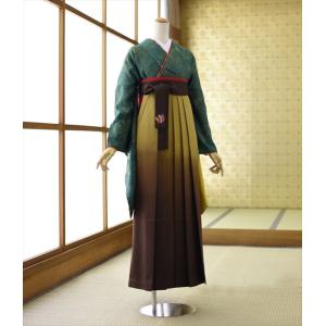 卒業式 卒園式 レンタル 女子袴  着物 織込みグリーンぼかし小花