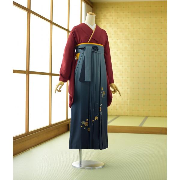 袴 レンタル 卒業式袴 先生 教員 女性 着物 みつわえんじ 袴 あさぎぼかししだれ桜 レディース ...
