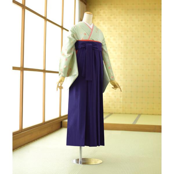卒業式 袴レンタル 女性 先生 教員　着物 若草小花  袴 紫　レディース 身長 149cm〜164...