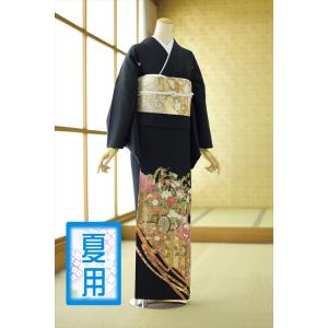 よもです:黒留袖法被2着 留袖とモーニング同時注文で10%OFF 留袖 レンタル 単衣 夏用 ブルー