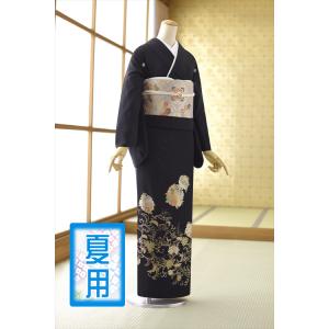 留袖とモーニング同時注文で10%OFF 留袖 レンタル 単衣 夏用 ブルー