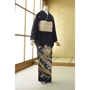 【値下げ】黒引き振袖一式　シェーナドゥーノ　神田うの　ハート柄　花嫁衣装　振袖 レンタル 引き振袖 黒 神田うのプロデュース シェーナドゥーノ