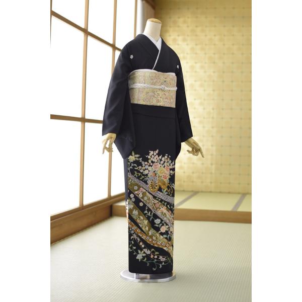 留袖とモーニング同時注文で10%OFF 留袖 レンタル 結婚式 花車に祝のしめ 身長 152cm〜1...