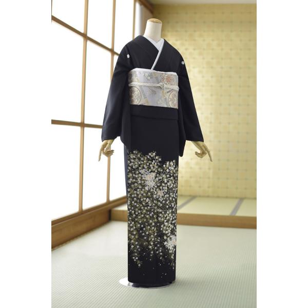 留袖とモーニング同時注文で10%OFF 留袖 レンタル 高級正絹 雅びしだれ桜《身長》153cm〜1...