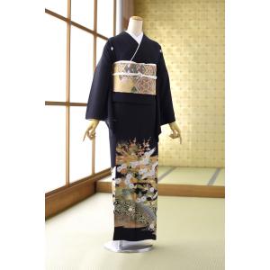 色留袖　辻ヶ花　幻想的　熨斗　雪輪　椿　藤　パープル　着物　054a d 留袖とモーニング同時注文で10%OFF 留袖 レンタル 結婚式 雪輪熨斗に宝