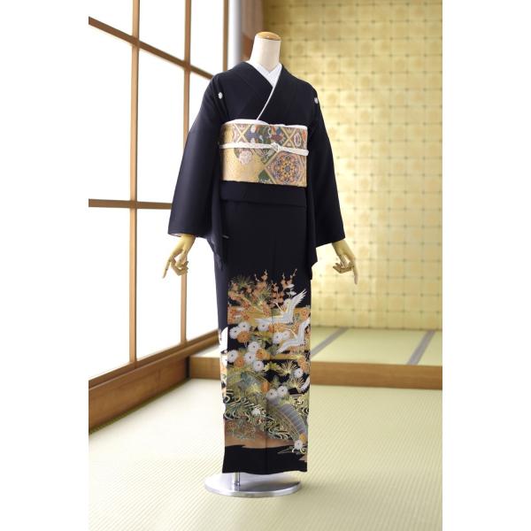 留袖とモーニング同時注文で10%OFF レンタル 留袖 京松葉群づる《身長》145cm〜157cm位...