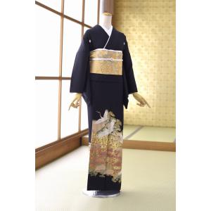 ここさぶた品物【正絹 和装小物 着物 振袖 留袖 和装 訪問着 黒留袖】 留袖とモーニング同時注文で10%OFF 個性的な柄 留袖 レンタル 極楽鳥