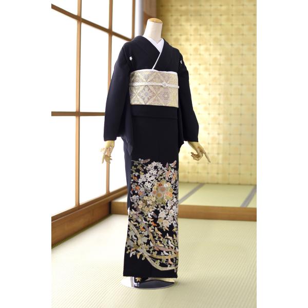 留袖とモーニング同時注文で10%OFF 留袖 レンタル 手刺繍花くらべ《身長》152cm〜167cm...