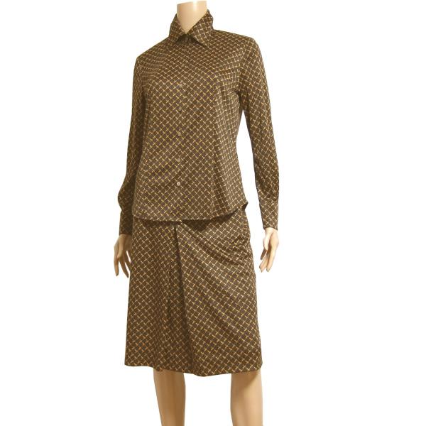 新品同様/バーバリー BURBERRY お洒落なセットアップ 表記38号(9号相当) 茶 オレンジ ...