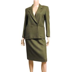 anc バーバリー BURBERRY スカートスーツ ベージュ 黒 セットアップ