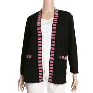 ピエールカルダン Pierre Cardin ニット ストライプ 長袖 黒 白 42