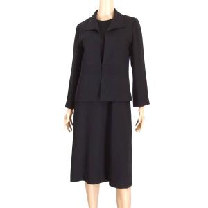 美品/東京ソワール SOIR BENIR ブラックフォーマルワンピーススーツ