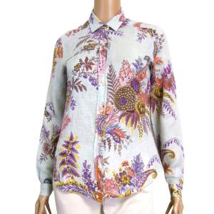 anc エトロ ETRO シャツ・ブラウス 42 白系 マルチ 柄 大きいサイズ