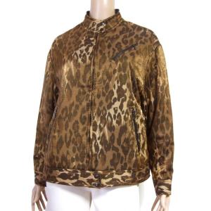 イタリヤ 伊太利屋 ヒョウ柄 レオパード柄 シャツジャケット 薄手 9 灰