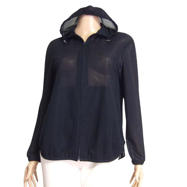 美品/ギャバジンK.T Gabardine K.T 薄手パーカー 羽織り 11号 L 相当 濃紺 レ...