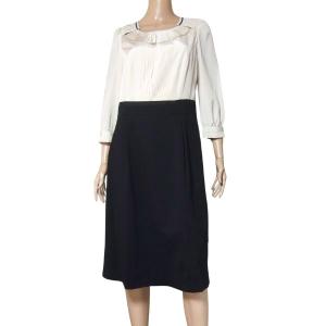 トゥービーシック【美品】シルクカシミヤ混ウール タートルフリルリブニット トゥービーシック TO BE CHIC シルクカシミヤブレンド リブ ニット