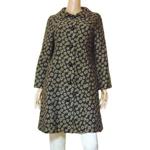 エムズグレイシー テーラードタフタドレス 419102 コート 36 ネイビー  