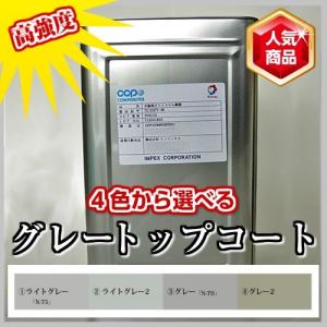 高強度 FRPトップコート グレー　4kg 促進剤入り 硬化剤 80gセット 塗料