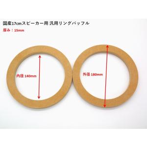 【15mm厚】スピーカーバッフルのスペーサー検)ドーナツ状 汎用　リング MDF オーダー寸法 インナーバッフル】MDF製 スピーカー用 9mm厚 自作 DIY用