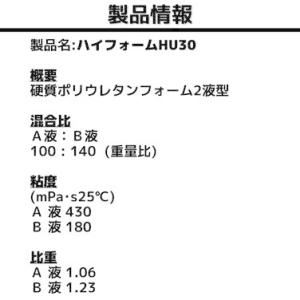 硬質発泡ウレタン【フレンズ ハイフォームHU3...の詳細画像1