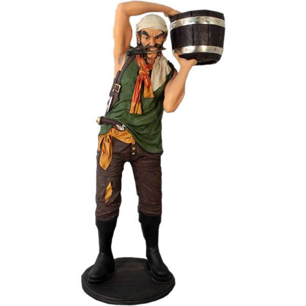 手おけを持つ海賊 FRPオブジェ