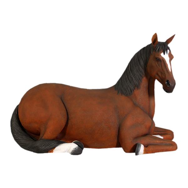 座っている馬 FRPアニマルオブジェ