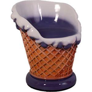 アイスクリームチェア（青） FRPオブジェ