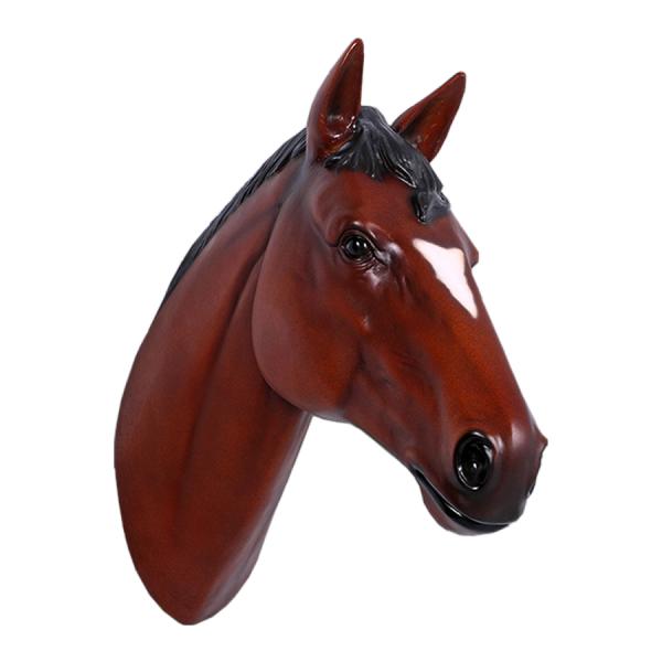 馬の頭部・壁掛け（栗毛） FRPアニマルオブジェ