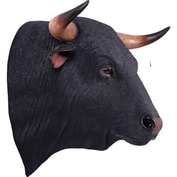 スペインの闘牛・頭部・壁掛 FRPアニマルオブジェ 即納可