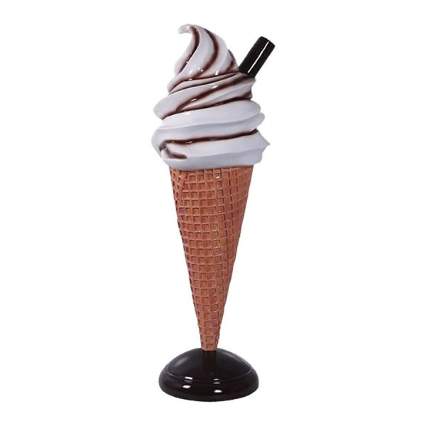巨大なソフトアイスクリーム・チョコスティック付チョコ FRPオブジェ