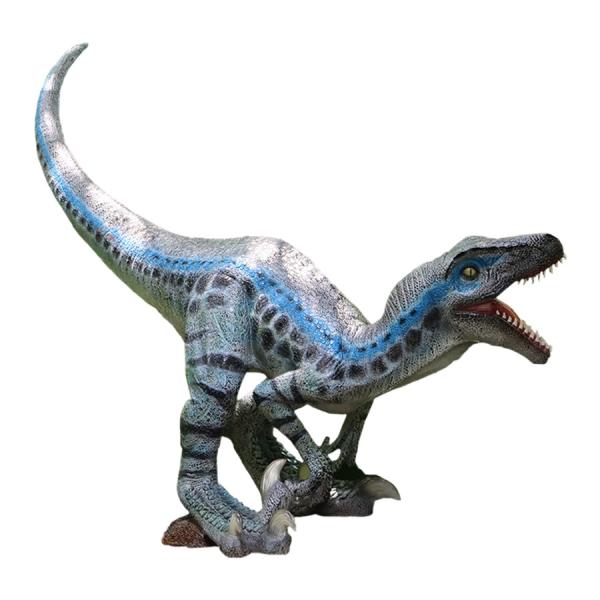 強力な牙をもつヴェロキラプトル FRP恐竜オブジェ 即納可