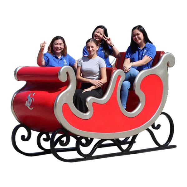 クリスマスの大きなソリ 4人乗り FRPクリスマスオブジェ