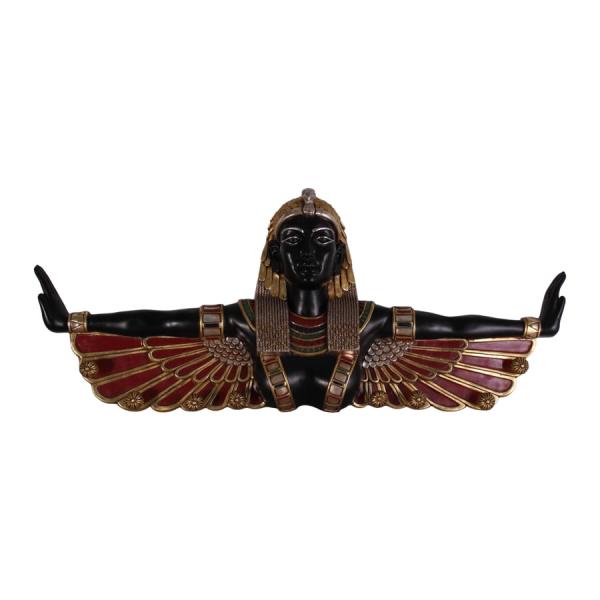 壁掛け両手を広げるエジプト風 女性像 FRPオブジェ