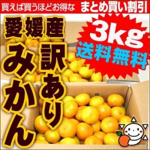 愛媛産訳ありみかん3kg×2箱　送料無料　フルーツ 果物 くだもの わけあり 食品 ワケあり ご家庭用 産地直送 みかん 柑橘類 ミカン 産地直送