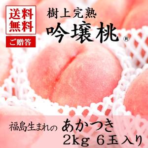 【送料無料】数量限定 福島産 あかつき 2キロ箱 6玉入り 贈答品 ふくしまプライド。体感キャンペーン（果物/野菜）
