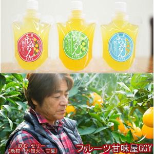 飲む ゼリー (河内晩柑・不知火・甘夏・各3本) 9本入り おにつか農園 自慢の逸品 みかん　柑橘　デコポン　河内晩柑　甘夏　不知火　和製グレープフルーツ｜fruitkanmiya-ggy