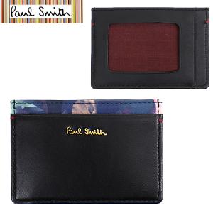 ポールスミス Paul Smith カードケース パスケース 定期入れ フォトグラムアイリストリム 本革 レザー PWU760 新品 専用箱付 ブラック