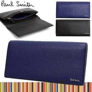 ポールスミス Paul Smith メンズ 長財布 マルチストライプタブ 牛革