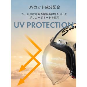 バイクヘルメット ジェットヘルメット 男女兼用...の詳細画像2