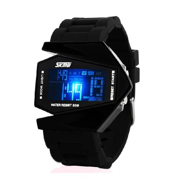 メンズステルス 並行輸入 ハイクラス 50m防水 LED腕時計(BLACK) オシャレ腕時計 かっこ...