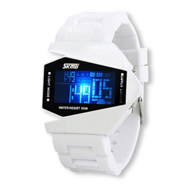 メンズステルス 並行輸入 ハイクラス 50m防水 LED腕時計(WHITE) オシャレ腕時計 かっこ...