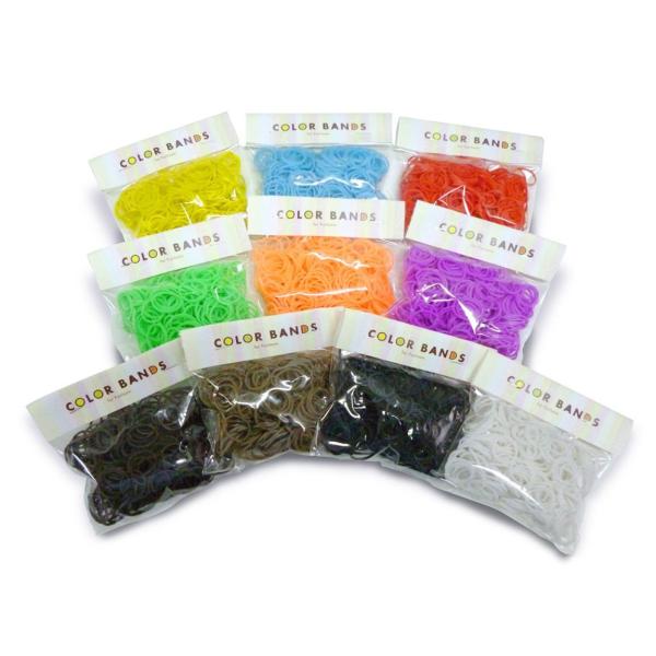 COLOR BANDS ☆定番パーフェクト 10色カラーバンド 【Bセット】☆ 10色各約300個入...