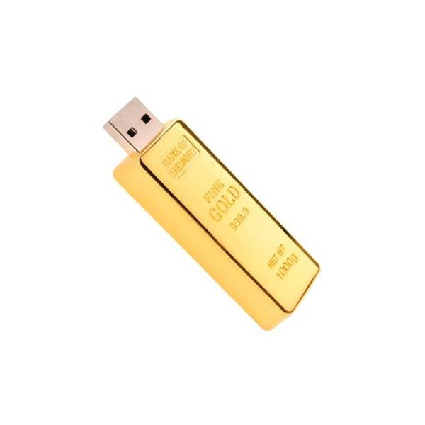 ＵＳＢメモリ 32ＧＢインゴット ゴールド 金の延べ板（USB2.0）スライドタイプ