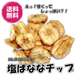 塩バナナチップス ココナッツオイル仕上げ 400g チップス 送料無料（塩ばなな400g）塩バナナ バナナ ばなな お菓子 スナック おつまみ 塩味 チャック袋 業務用
