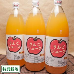 りんご100%ジュース(3品種ブレンド) 6本入(1本1000ml) (青森県 阿部農園) 産地直送 りんごジュース｜fs21