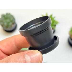 1号プラ鉢-黒鉢+黒受皿セット 超ミニサイズ1...の詳細画像4